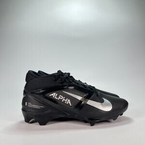 Nike Alpha Menace 4 Pro Black Silver Football Cleats FD7037-002 Men’s Size 9.5